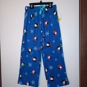 GIRL'S BRAND-TOTAL GIRL PAJAMAS SIZE XS 6/6X COLOR BLUE WITH PENQUIN PRINT